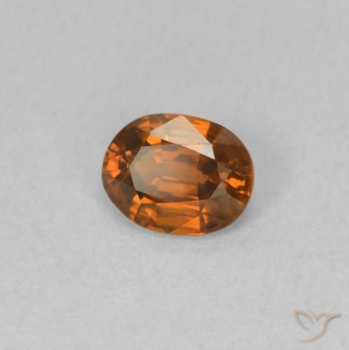 9,17 ctw natürlicher tieforange Zirkon, Oval, VVS-VS