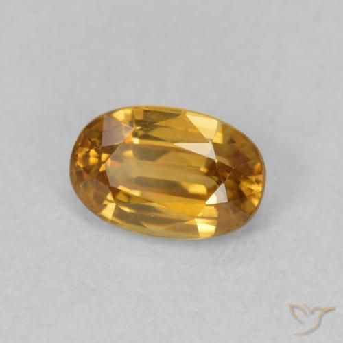 9,17 ctw natürlicher tieforange Zirkon, Oval, VVS-VS