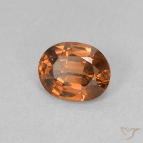 9,17 ctw natürlicher Medium Dark-Orange Zirkon, Oval, VVS-VS