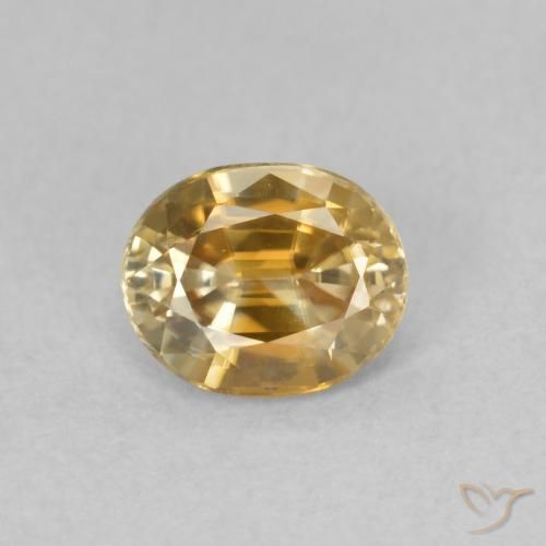 1.03ct Natürlicher Champagner Zirkon, Oval, VVS-VS