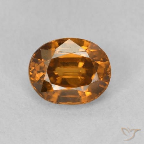 1.02ct Natürlicher bräunlich-orange Zirkon, Oval, VVS-VS
