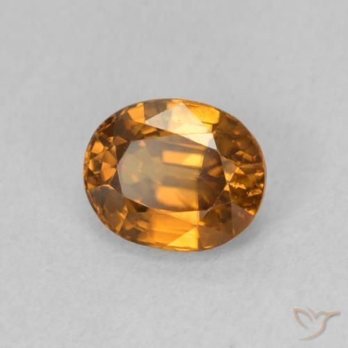 9,17 ctw natürlicher bräunlich-orange Zirkon, Oval, VVS-VS