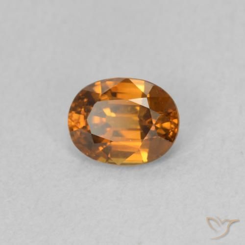 9,17 ctw natürlicher Mittelorange Zirkon, Oval, VVS-VS