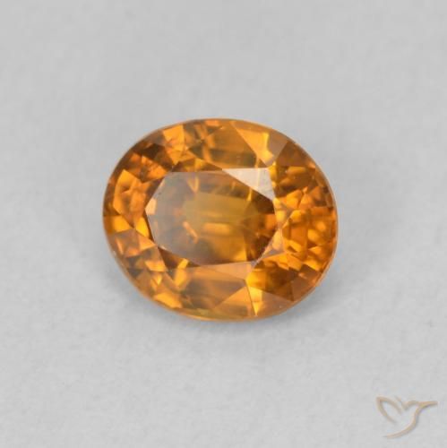 9,17 ctw natürlicher Mittelorange Zirkon, Oval, VVS-VS