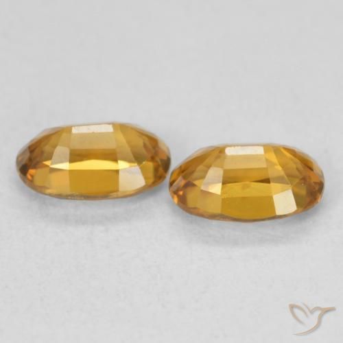 1.56 ct natürliche gold-braun Zirkon-Edelsteine, Oval, VVS-VS