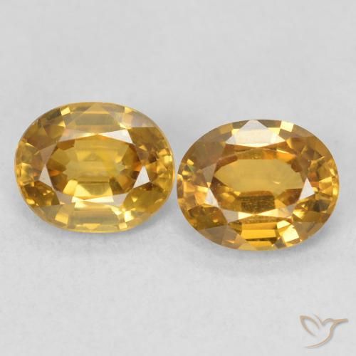 1.80ctw Natürlicher Golden Zirkon, Oval, VVS-VS
