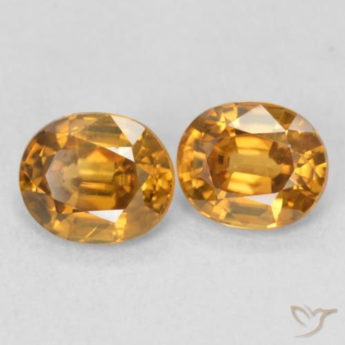 1.89 ct natürliche Orange-Gold Zirkon-Edelsteine, Oval, VVS-VS