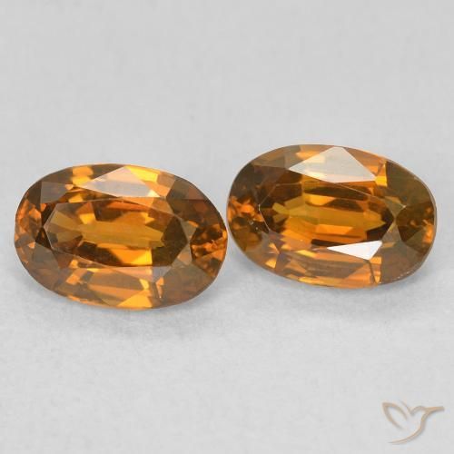 1.60 ct natürliche Tiefes bräunliches Orange Zirkon-Edelsteine, Oval, VVS-VS