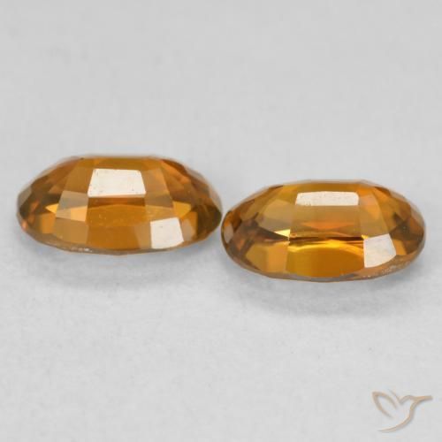 1.60 ct natürliche Tiefes bräunliches Orange Zirkon-Edelsteine, Oval, VVS-VS