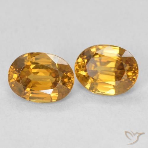 1.16 ct natürliche Mittel Orange-Gold Zirkon-Edelsteine, Oval, VVS-VS