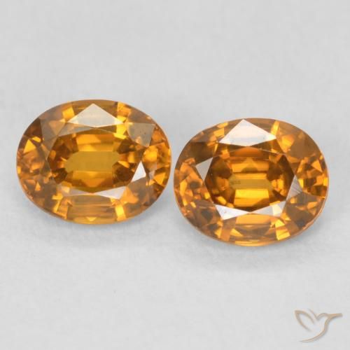 1.22ctw Natürlicher orange-braun Zirkon, Oval, VVS-VS