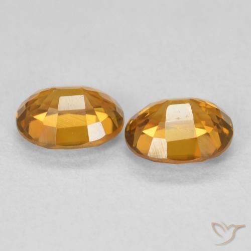 1.22 ct natürliche orange-braun Zirkon-Edelsteine, Oval, VVS-VS