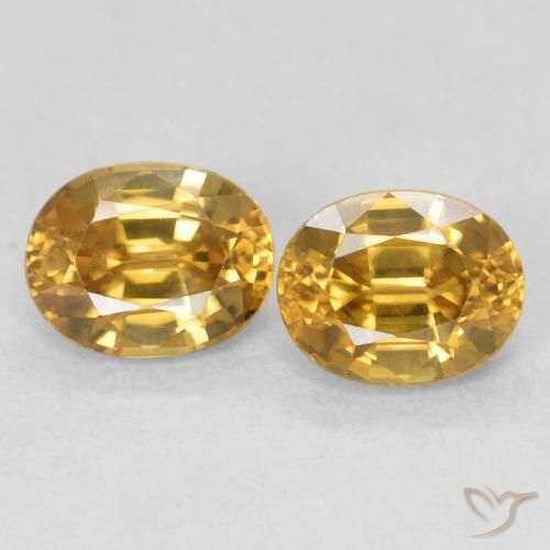 1.31ctw Natürlicher Tiefes Gold Zirkon, Oval, VVS-VS