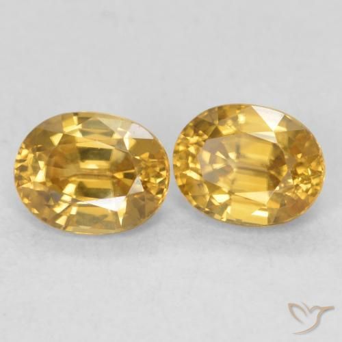 1.31 ct natürliche Tiefes Gold Zirkon-Edelsteine, Oval, VVS-VS