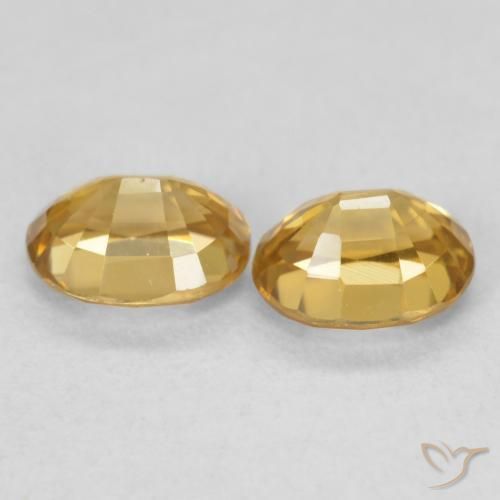 1.31 ct natürliche Tiefes Gold Zirkon-Edelsteine, Oval, VVS-VS