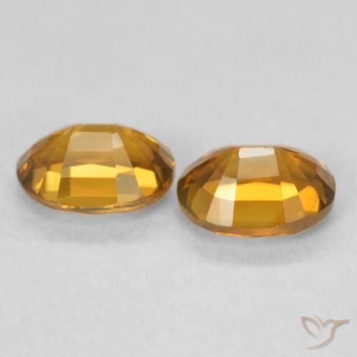 1.19 ct natürliche orange-braun Zirkon-Edelsteine, Oval, VVS-VS