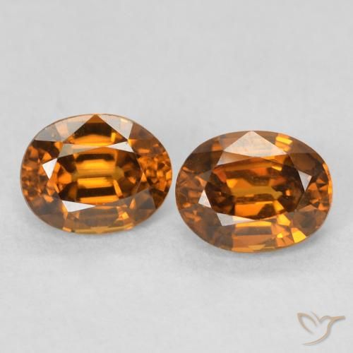 1.17ctw Natürlicher tieforange Zirkon, Oval, VVS-VS