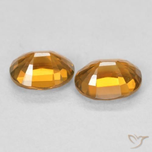 1.17 ct natürliche tieforange Zirkon-Edelsteine, Oval, VVS-VS