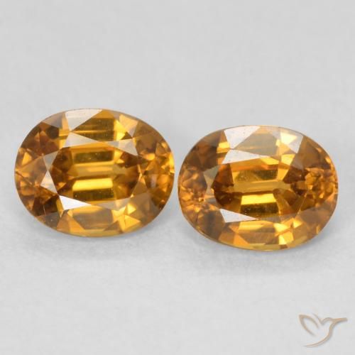 1.25ctw Natürlicher tieforange Zirkon, Oval, VVS-VS