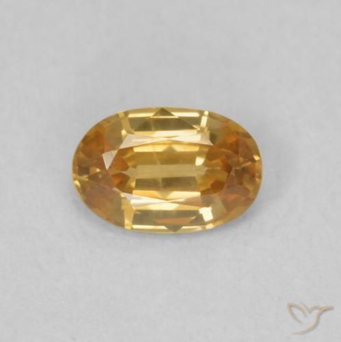 0.63ct Natürlicher Gold-Orange Zirkon, Oval, VVS-VS