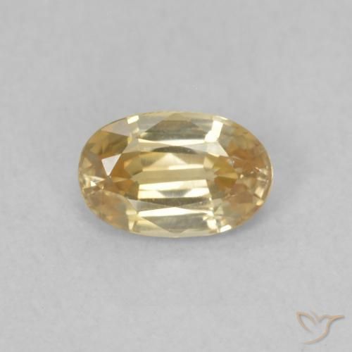 0.67ct Natürlicher Champagner Zirkon, Oval, VVS-VS