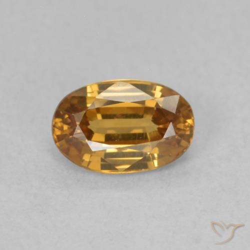 0.77ct Natürlicher gold-braun Zirkon, Oval, VVS-VS