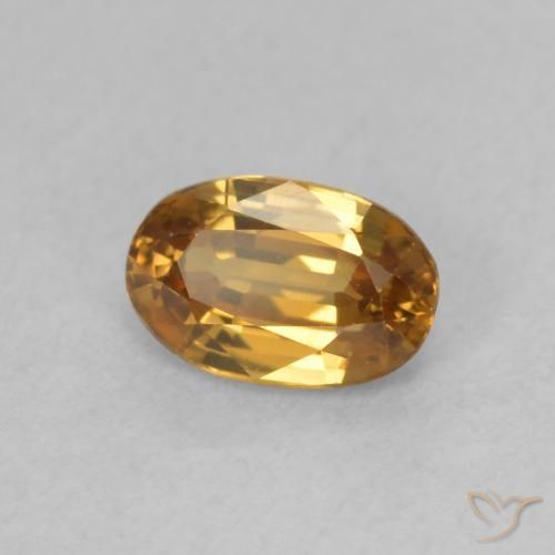 9,17 ctw natürlicher gold-braun Zirkon, Oval, VVS-VS