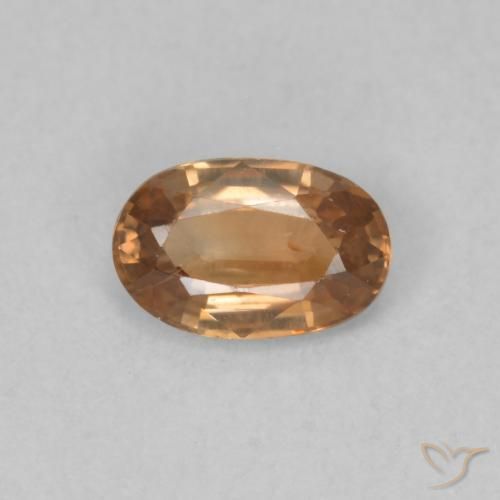 0.64ct Natürlicher Orange-Golden Zirkon, Oval, VVS-VS