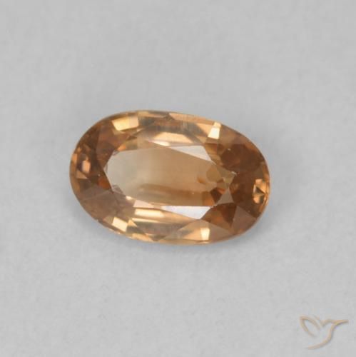 9,17 ctw natürlicher Orange-Golden Zirkon, Oval, VVS-VS