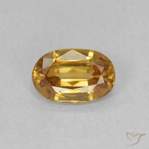0.70ct Natürlicher gold-braun Zirkon, Oval, VVS-VS