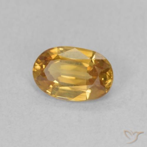 9,17 ctw natürlicher gold-braun Zirkon, Oval, VVS-VS