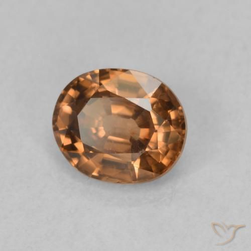 9,17 ctw natürlicher tieforange Zirkon, Oval, VVS-VS