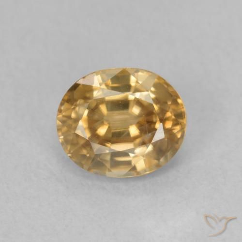 1.00ct Natürlicher Champagner Zirkon, Oval, VS