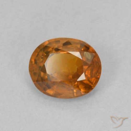 9,17 ctw natürlicher tieforange Zirkon, Oval, VS