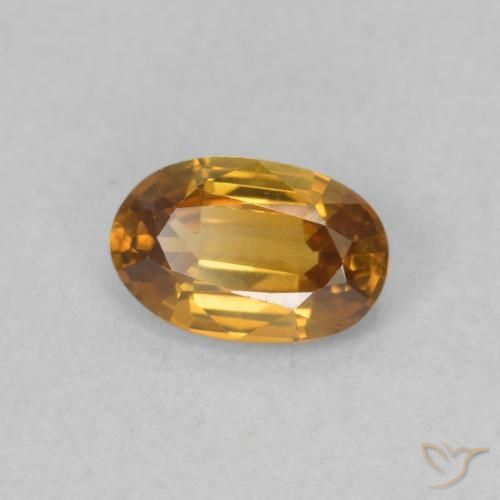 9,17 ctw natürlicher Mittelorange Zirkon, Oval, VVS-VS