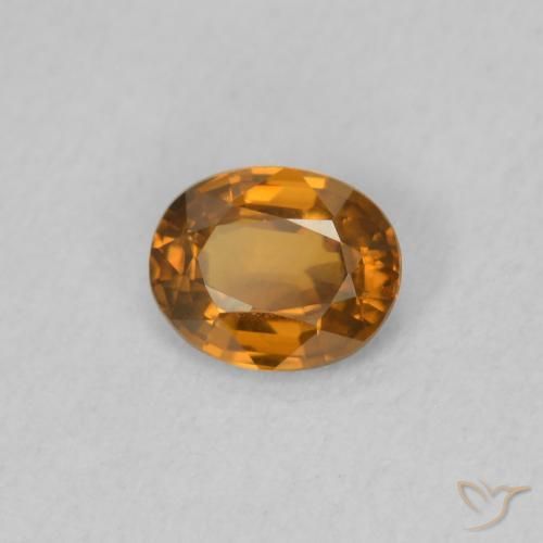 9,17 ctw natürlicher Mittelorange Zirkon, Oval, VVS-VS