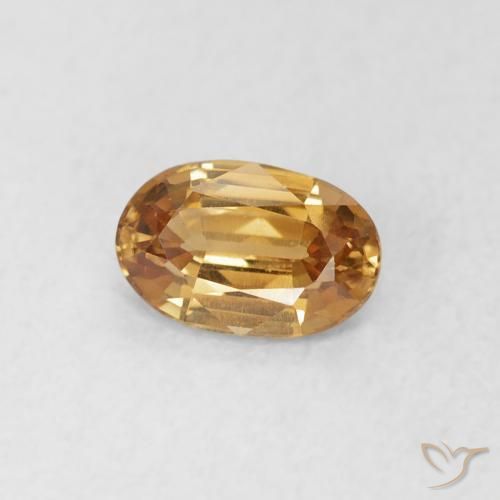 9,17 ctw natürlicher gold-braun Zirkon, Oval, VVS-VS