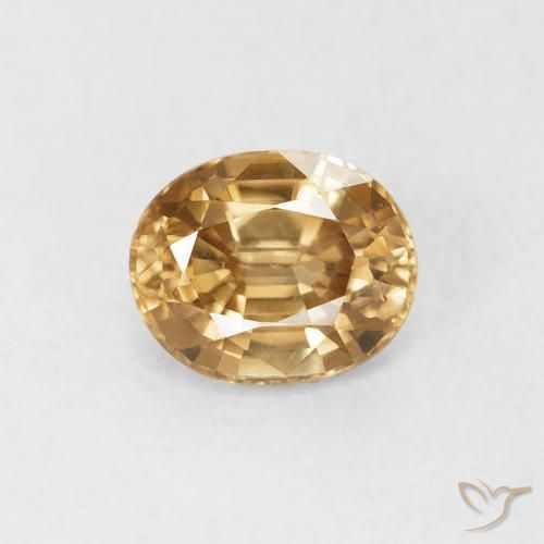 0.98ct Natürlicher Golden Zirkon, Oval, VVS-VS