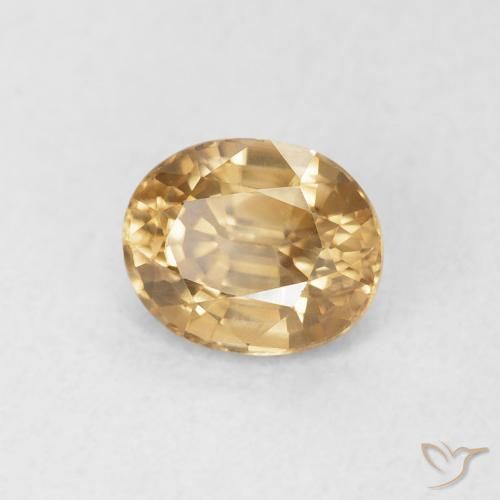 9,17 ctw natürlicher Golden Zirkon, Oval, VVS-VS