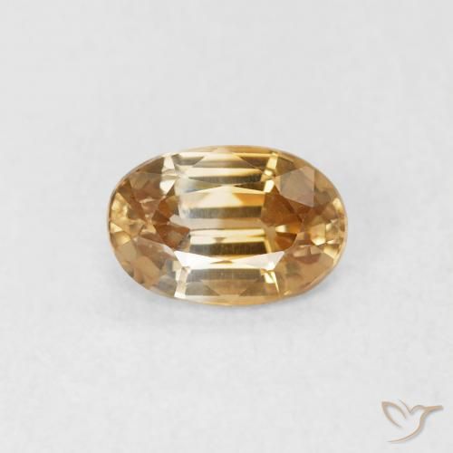 0.72ct Natürlicher Golden-Pfirsich Zirkon, Oval, VVS-VS