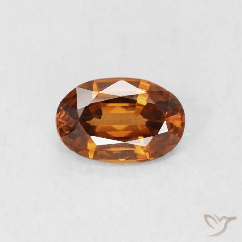 0.66ct Natürlicher Erde Orange Zirkon, Oval, VS