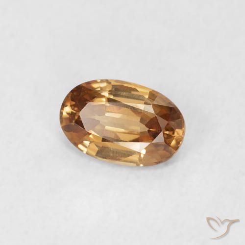 9,17 ctw natürlicher gold-braun Zirkon, Oval, VVS-VS