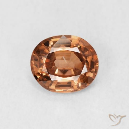 0.93ct Natürlicher tiefrötlich-orange Zirkon, Oval, VS