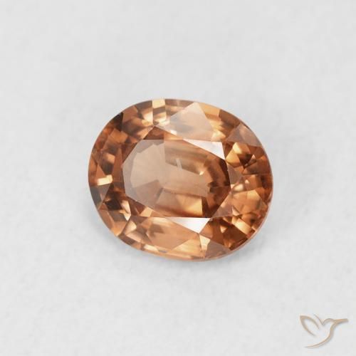 9,17 ctw natürlicher tiefrötlich-orange Zirkon, Oval, VS