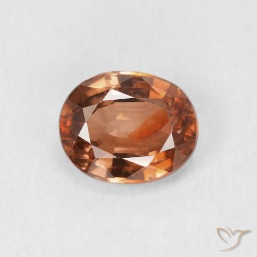 1.02ct Natürlicher tieforange Zirkon, Oval, VS