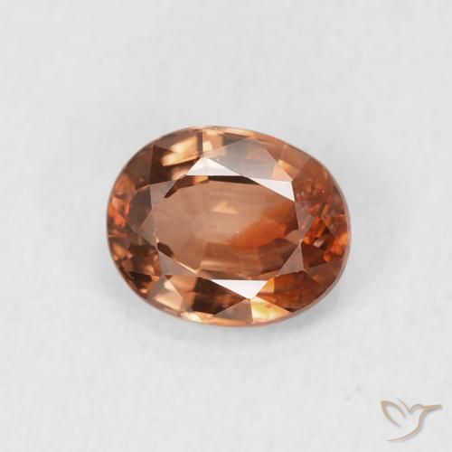9,17 ctw natürlicher tieforange Zirkon, Oval, VS