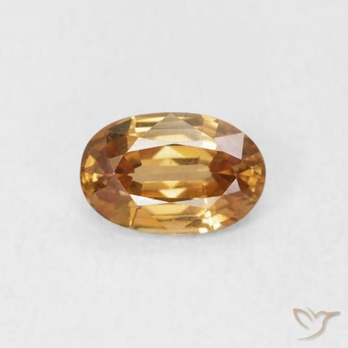 0.69ct Natürlicher Rostorange Zirkon, Oval, VVS-VS