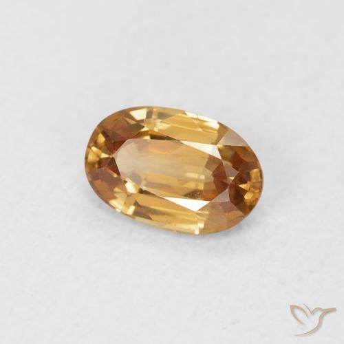 9,17 ctw natürlicher Rostorange Zirkon, Oval, VVS-VS