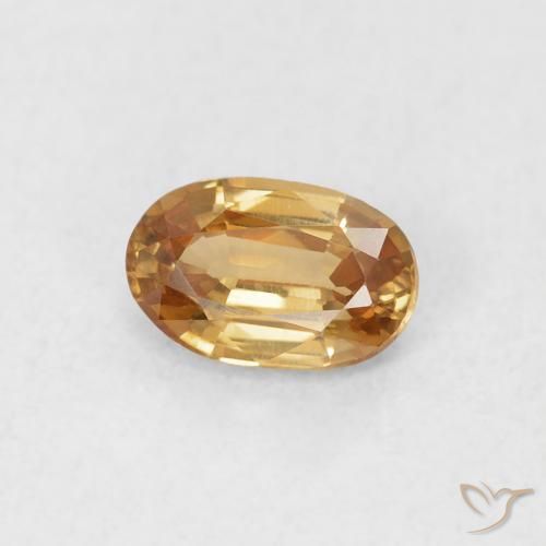 9,17 ctw natürlicher Mittleres Gold Zirkon, Oval, VVS-VS