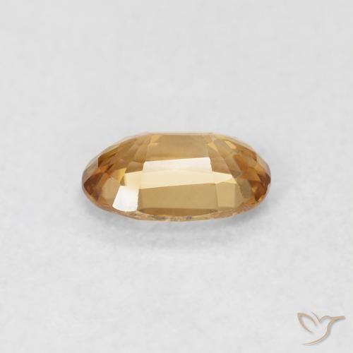 9,17 ctw natürlicher Mittleres Gold Zirkon, Oval, VVS-VS